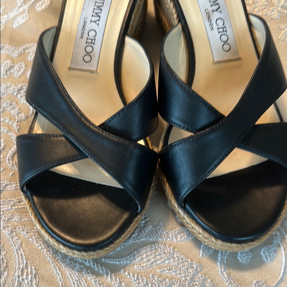 Jimmy Choo Black Espadrilles with Intricate Straps - Picture 12 of 13